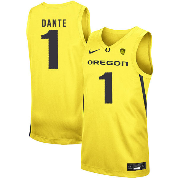 N'Faly Dante 1 Yellow College Football Jersey football jersey product view 1
