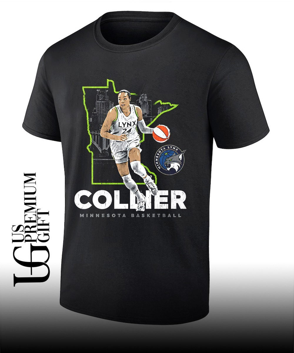 Napheesa Collier Minnesota Lynx WNBA Map Skyline shirt Unisex T-shirt, Sweatshirt, Hoodie, Long Sleeve Tee - T-Shirt, Sweatshirt, Hoodie