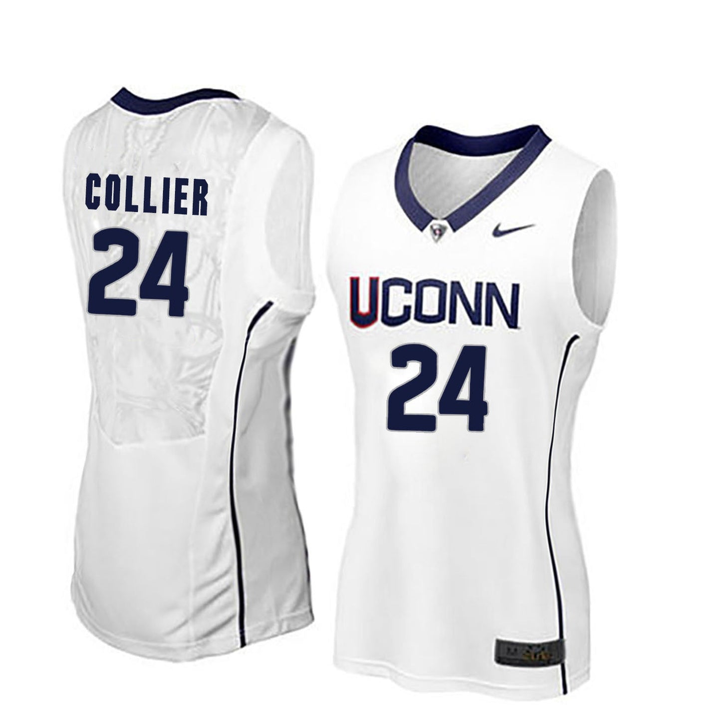 Napheesa Collier 24 Women White College Football Jersey football jersey product view 1
