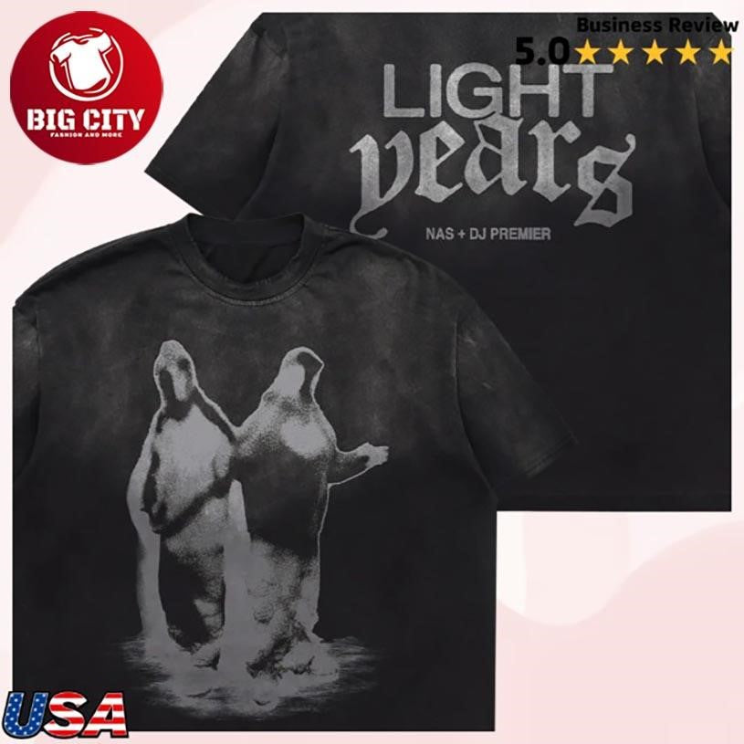 Nas Store Merch Shop Nas Light-Years Two Sided Shirt Unisex T-shirt, Sweatshirt, Hoodie, Long Sleeve Tee - T-Shirt, Sweatshirt, Hoodie