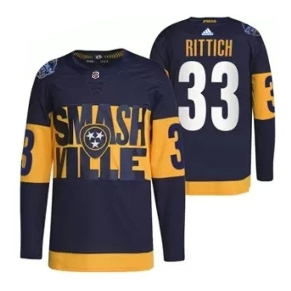 Nashville Predators #33 Rittich 2022 Stadium Series Hockey Jersey hockey jersey product view 1
