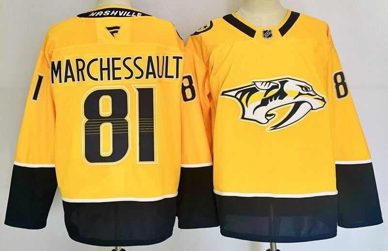 Nashville Predators #81 Jonathan Marchessault Hockey Jersey hockey jersey product view 1