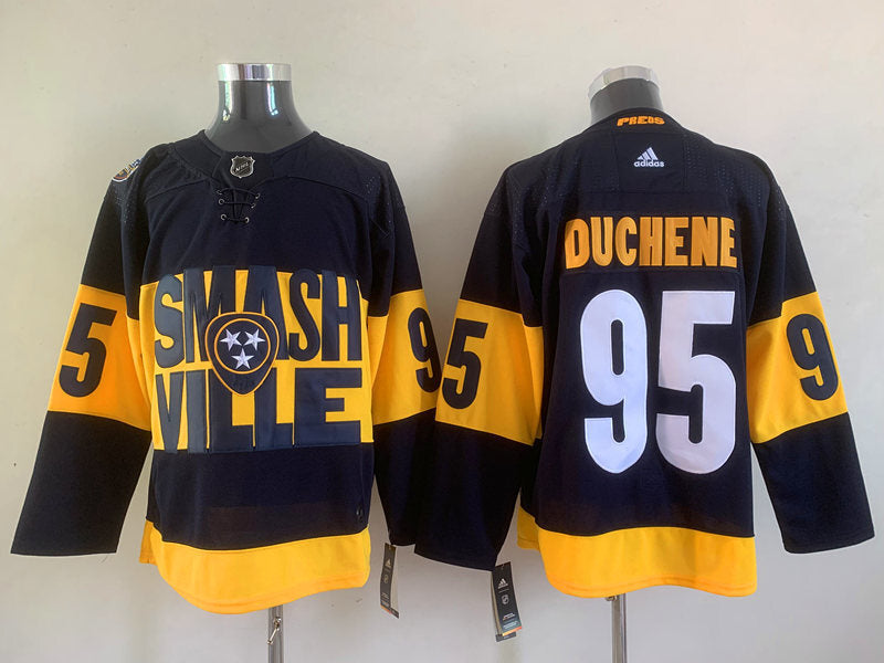 Nashville Predators #95 Matt Duchene Hockey Jersey hockey jersey product view 1