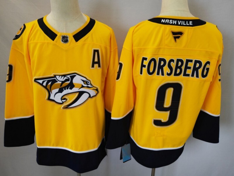 Nashville Predators #9 Filip Forsberg Predators Hockey Jersey hockey jersey product view 1