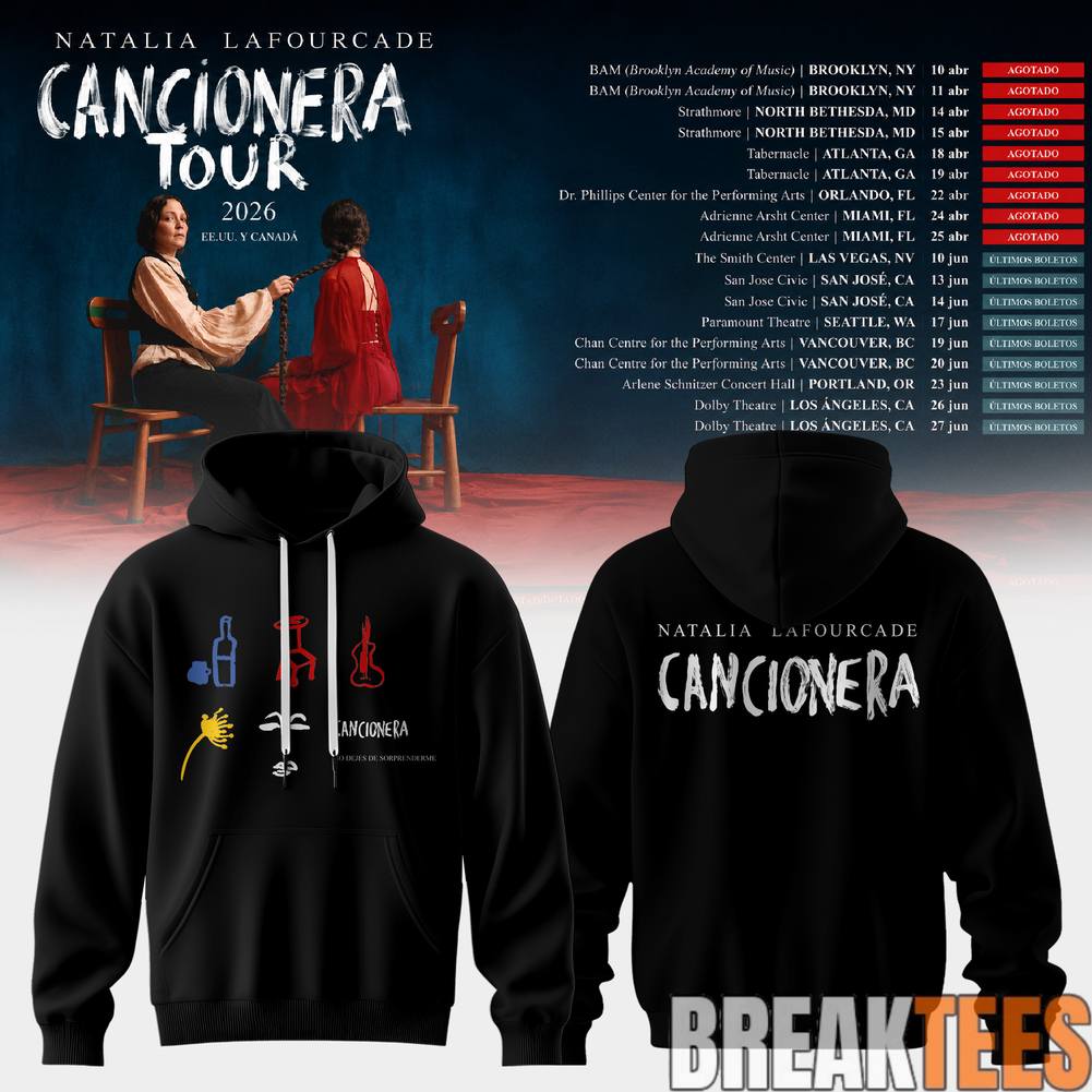 Natalia Lafourcade Cancionera Tour 2026 Symbols Hoodie Unisex T-shirt, Sweatshirt, Hoodie, Long Sleeve Tee - T-Shirt, Sweatshirt, Hoodie