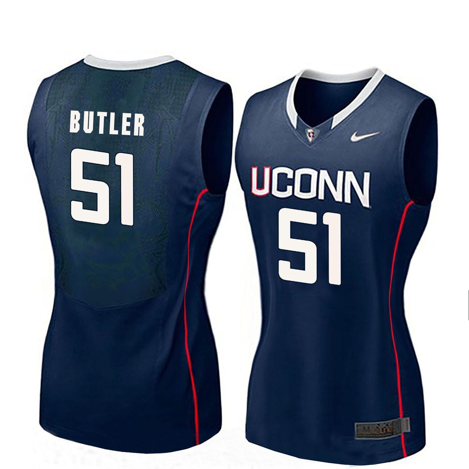 Natalie Butler 51 Women Blue College Football Jersey football jersey product view 1