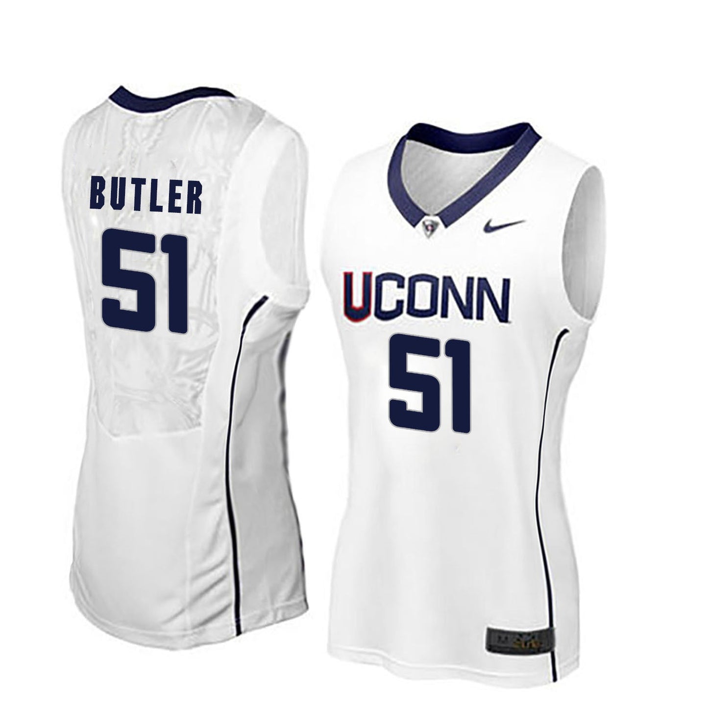 Natalie Butler 51 Women White College Football Jersey football jersey product view 1