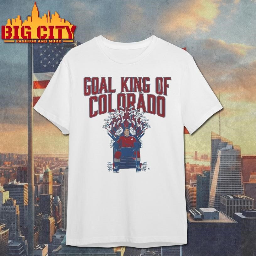 Nathan MacKinnon Goal King of Colorado Shirt Unisex T-shirt, Sweatshirt, Hoodie, Long Sleeve Tee - T-Shirt, Sweatshirt, Hoodie