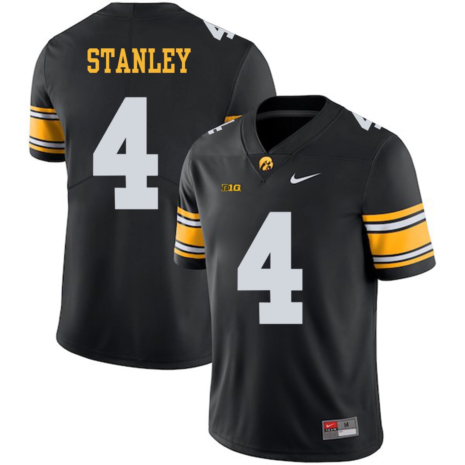 Nathan Stanley 4 Black College Football Jersey football jersey product view 1