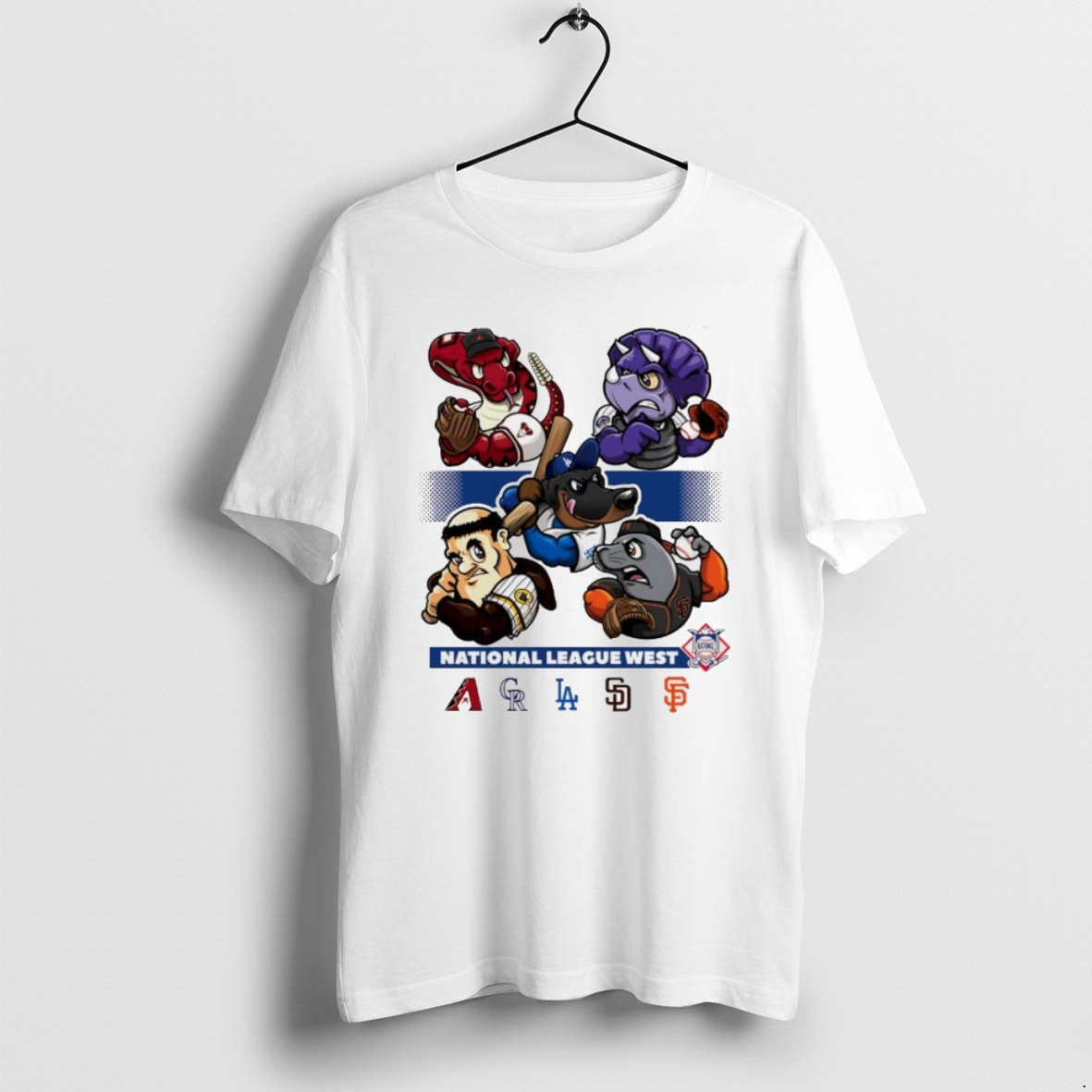 National League West Arizona Diamondbacks Colorado Rockies La Dodgers Sd Padres Sf Giants T Shirts - T-Shirt, Sweatshirt, Hoodie