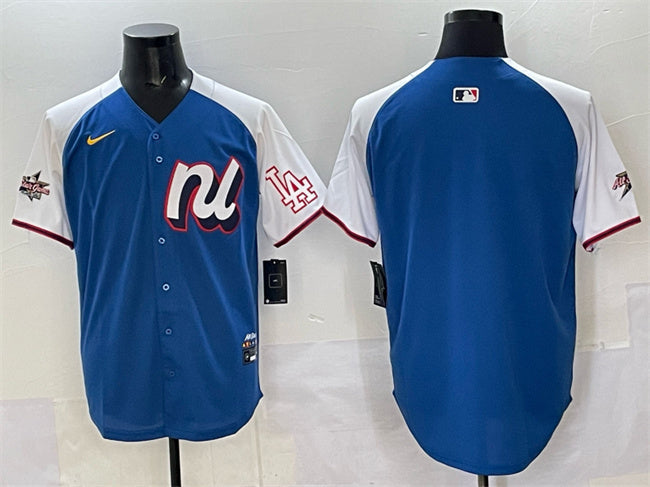 National League Los Angeles Dodgers Blank Blue Alternate 2025 All-Star Edition Baseball Jersey baseball jersey product view 1
