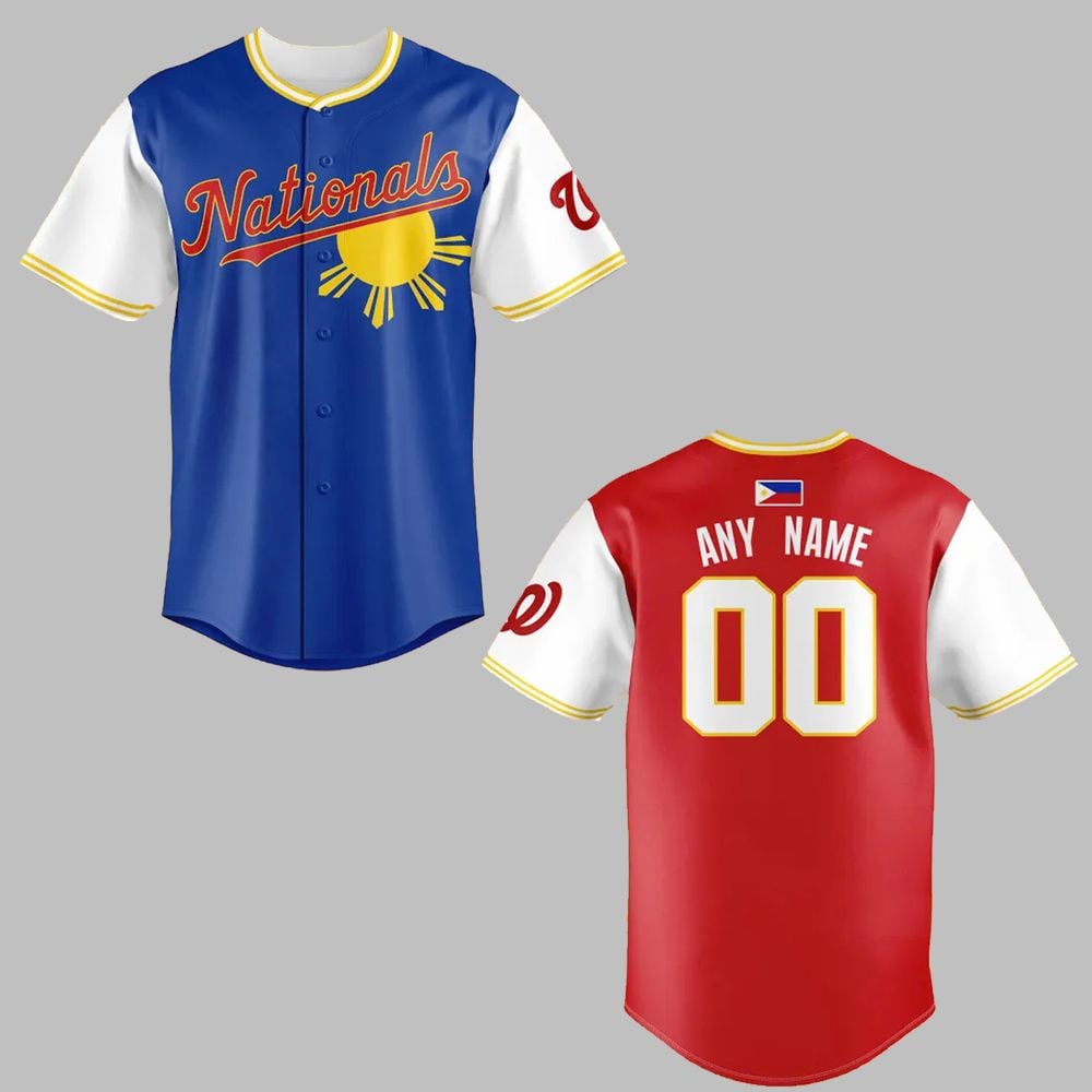 Nationals 2025 Filipino Heritage Night Jersey - Grishko.com baseball jersey product view 1