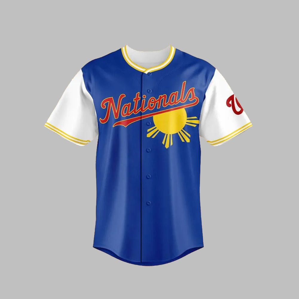 Nationals 2025 Filipino Heritage Night Jersey - Grishko.com baseball jersey product view 2