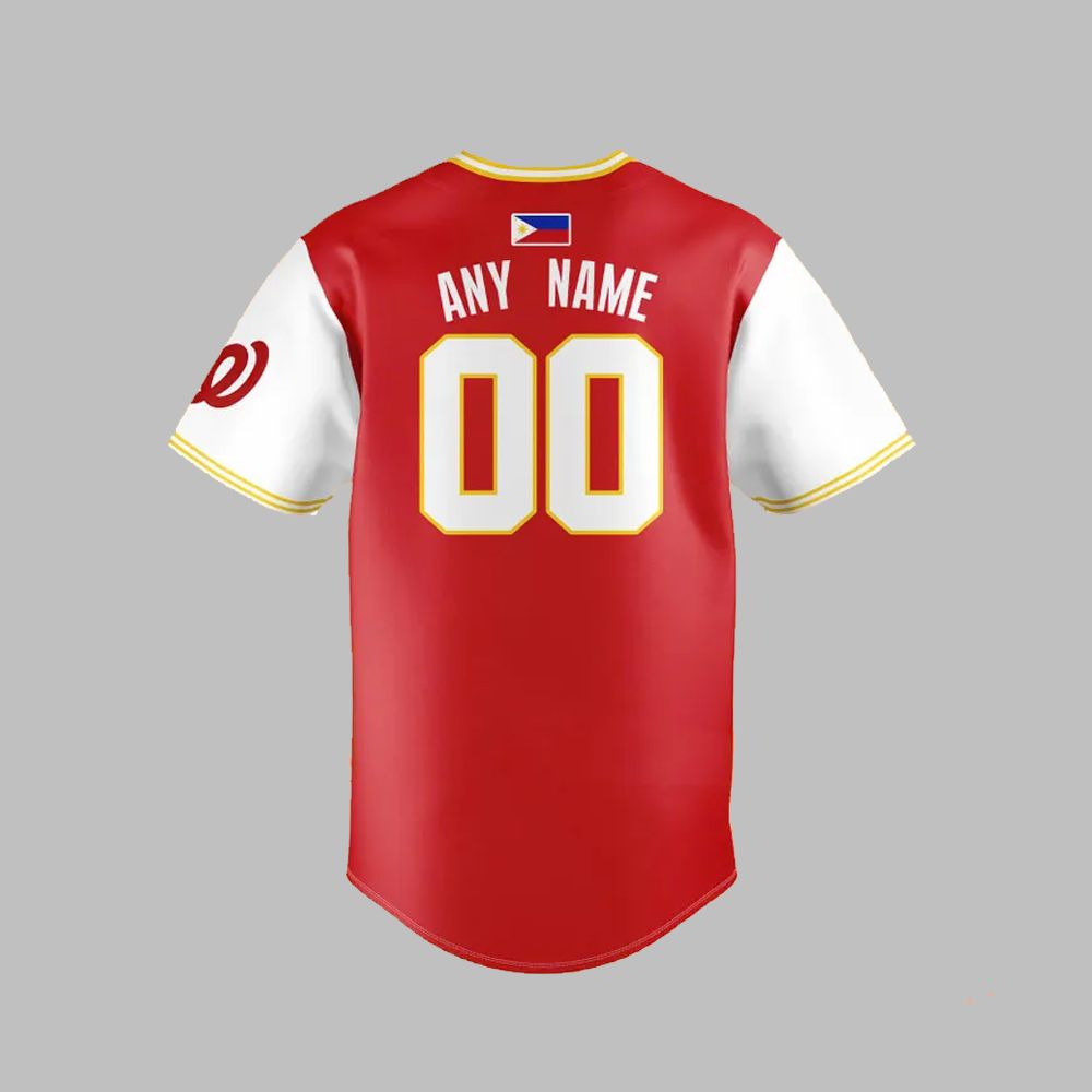 Nationals 2025 Filipino Heritage Night Jersey - Grishko.com baseball jersey product view 3