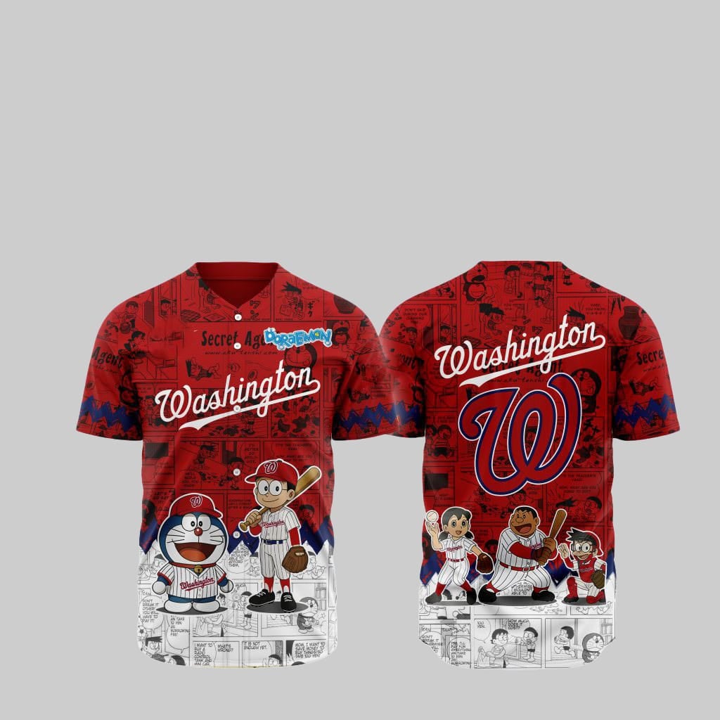 Nationals Doraemon Jersey 2025 - Grishko.com baseball jersey product view 1