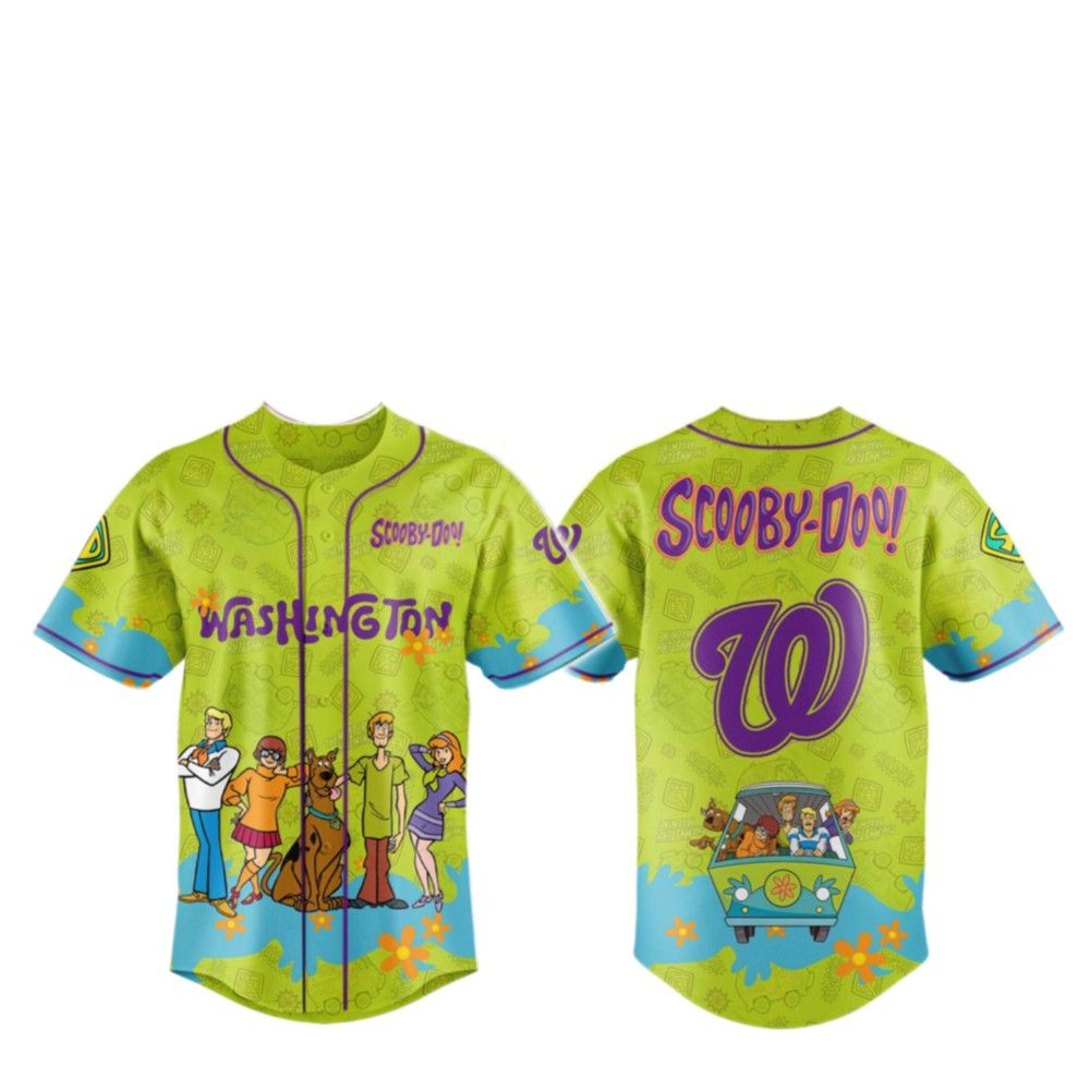 Nationals x Scooby Doo Jersey 2025 - Grishko.com baseball jersey product view 2