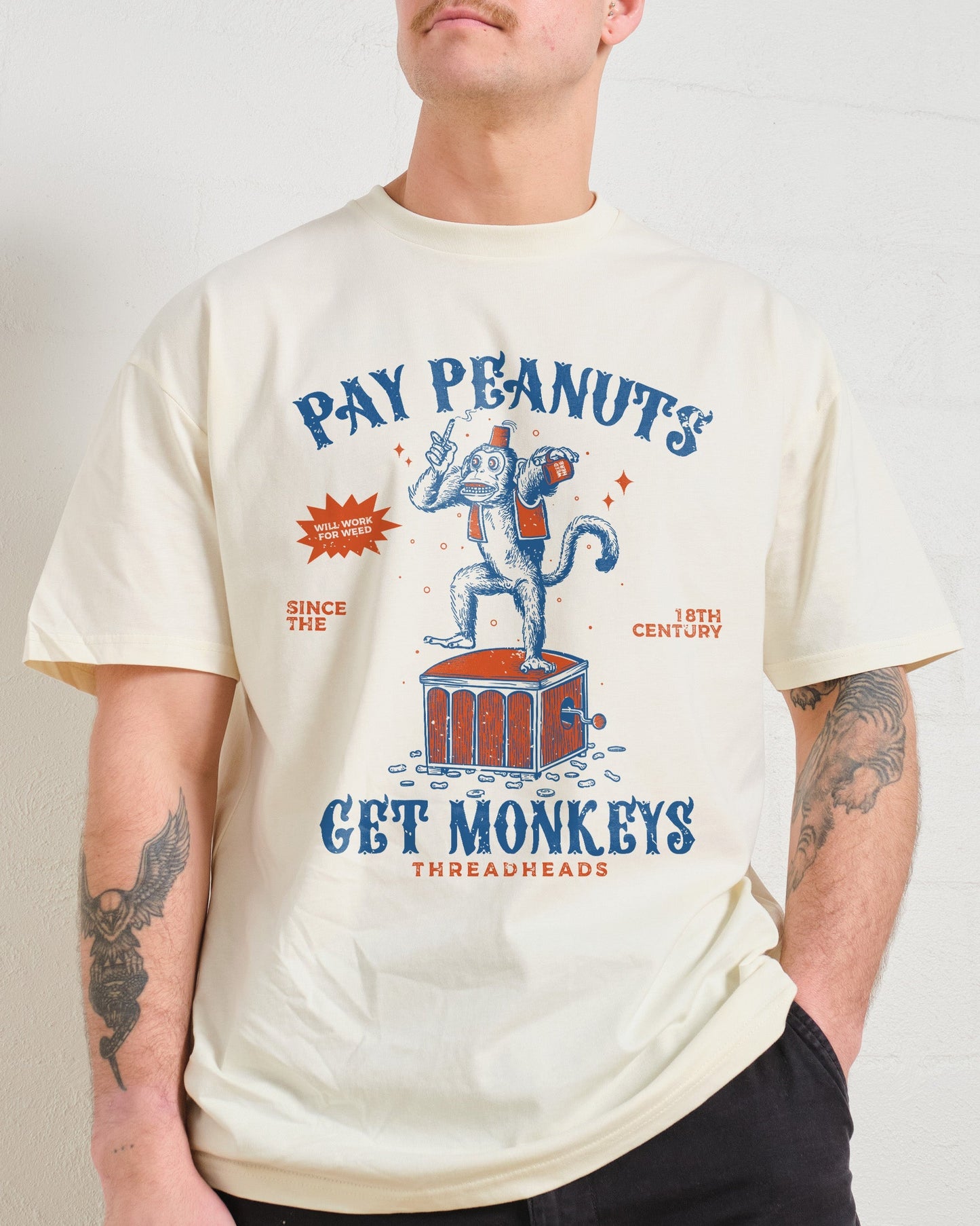 Pay Peanuts Get Monkeys T-Shirt Unisex T-shirt, Sweatshirt, Hoodie, Long Sleeve Tee - T-Shirt, Sweatshirt, Hoodie