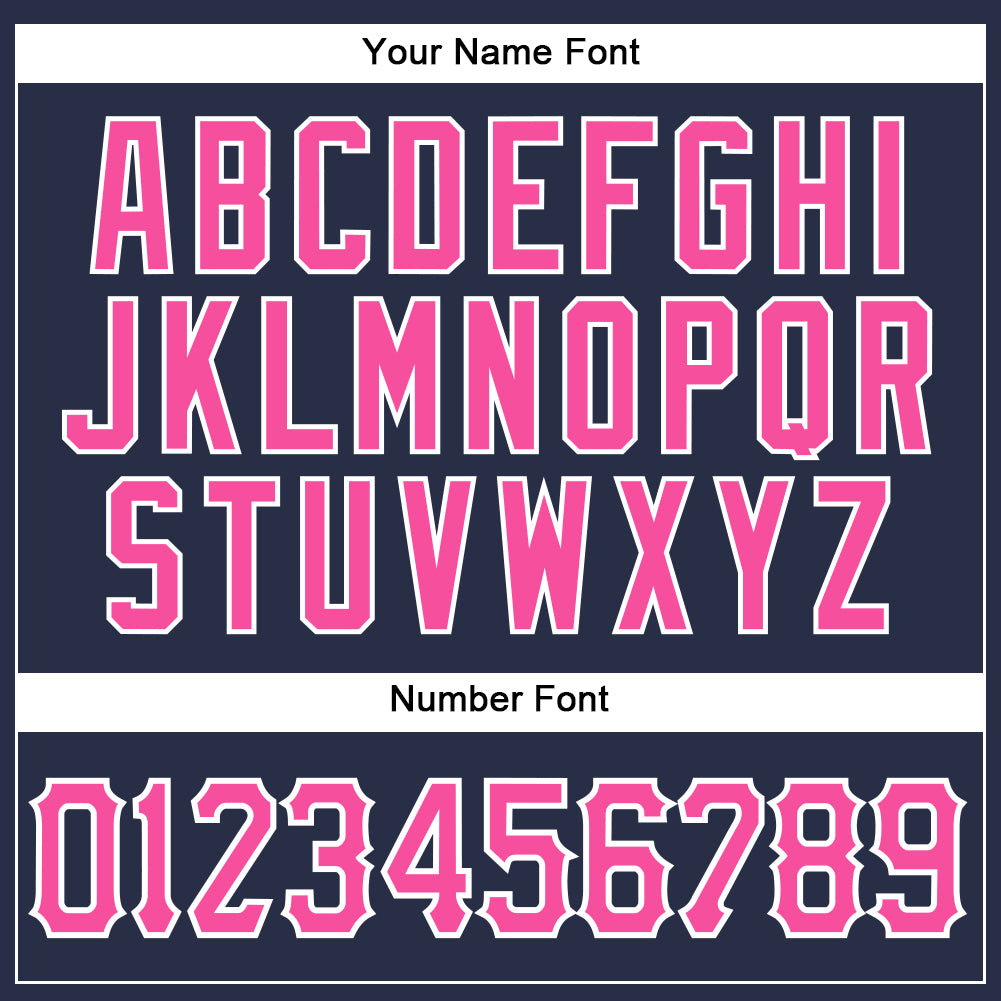 Custom Navy Pink-White Authentic Sleeveless Baseball Jersey baseball jersey product view 4