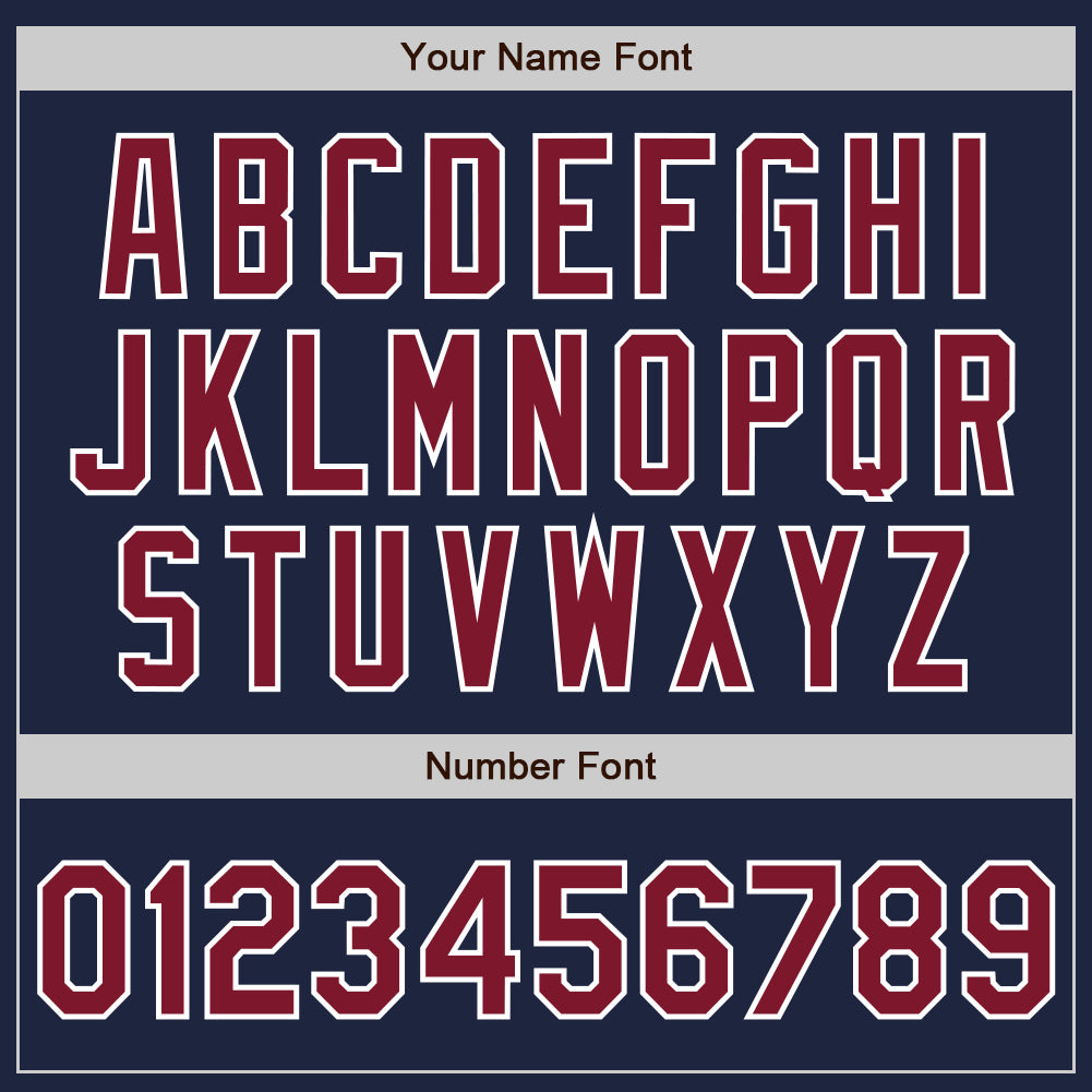 Custom Navy Crimson-White Authentic Baseball Jersey baseball jersey product view 5