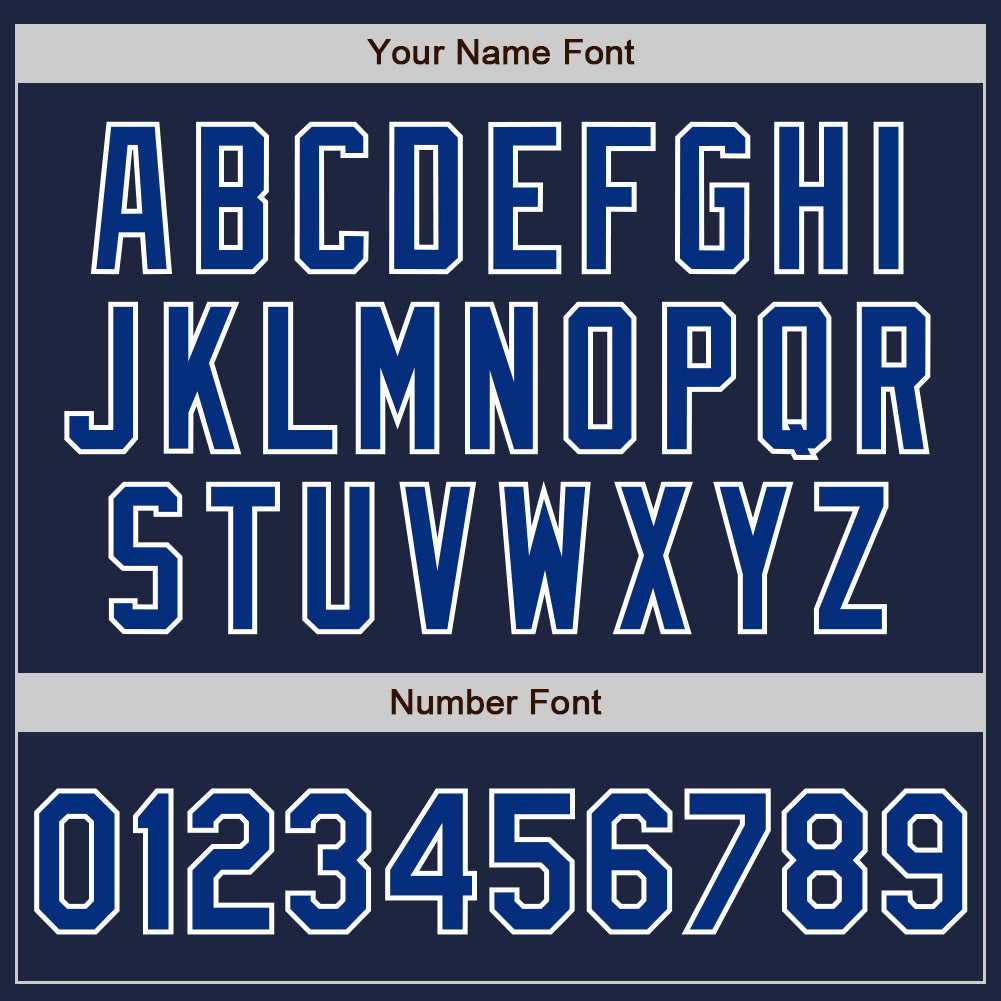 Custom Navy Royal-White Authentic Baseball Jersey baseball jersey product view 5