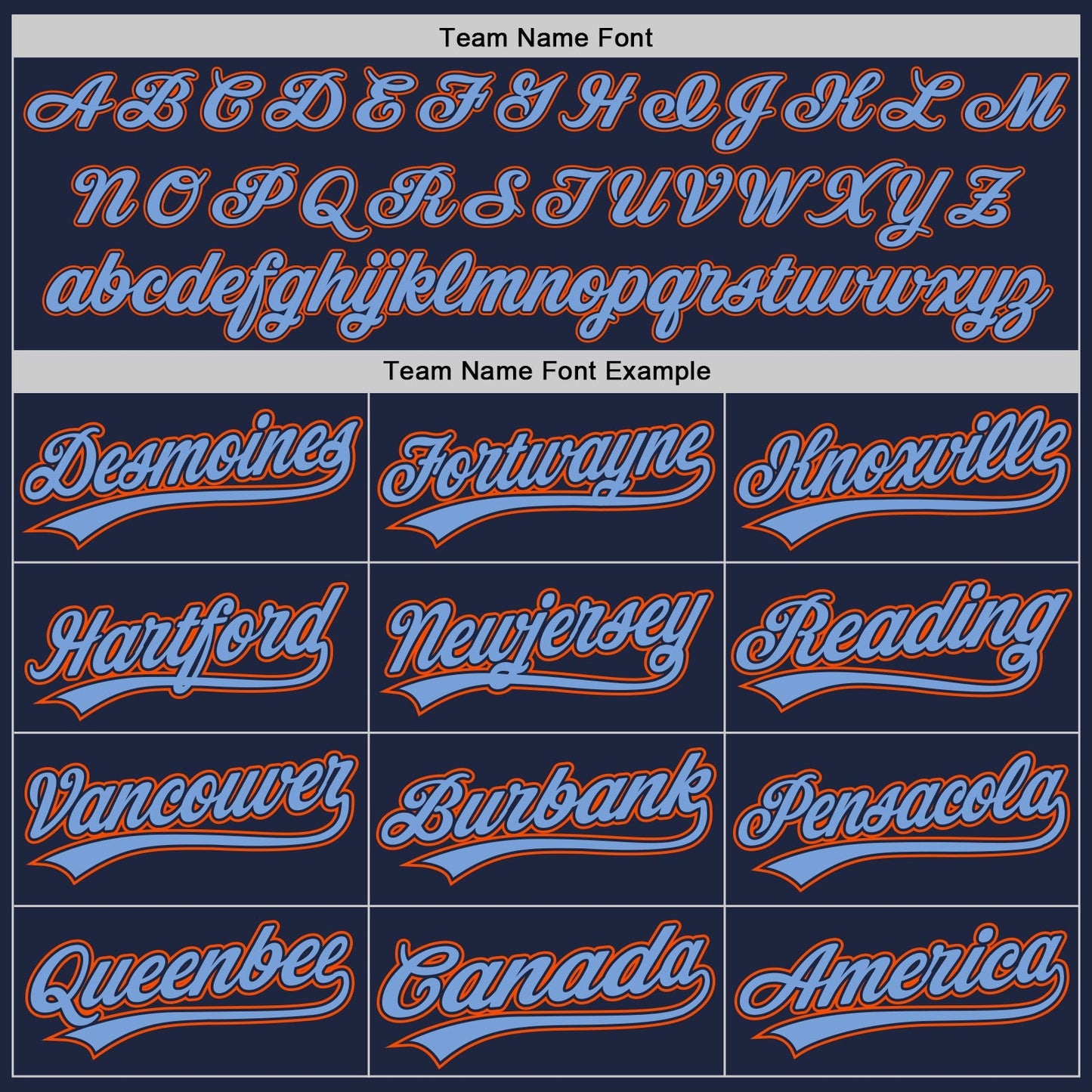 Custom Navy Orange-Powder Blue Authentic Baseball Jersey baseball jersey product view 4
