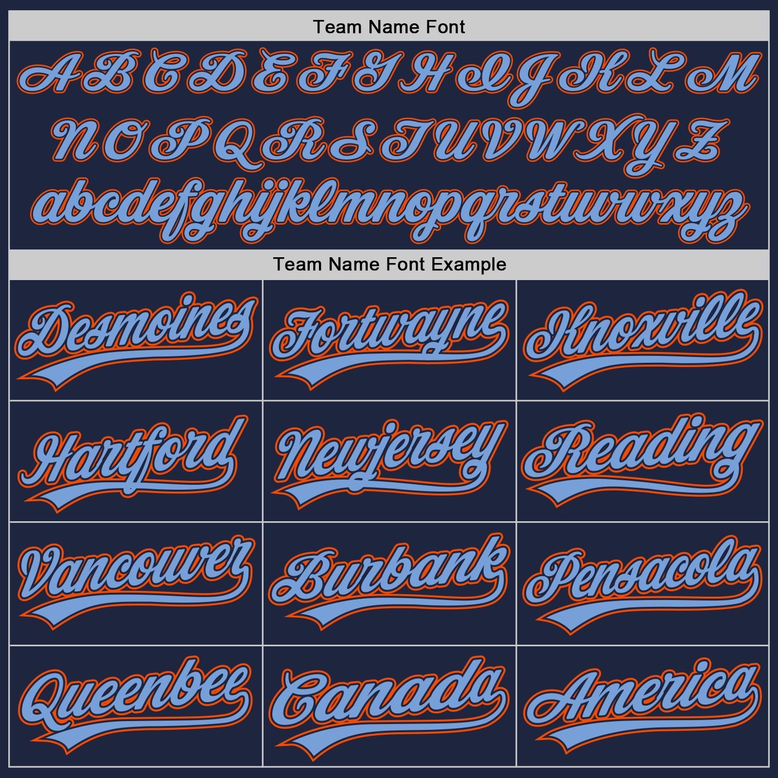 Custom Navy Orange-Powder Blue Authentic Baseball Jersey baseball jersey product view 4