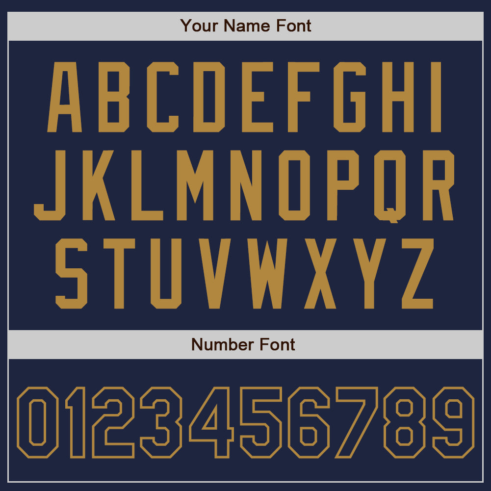 Custom Navy Navy-Old Gold Authentic Baseball Jersey baseball jersey product view 5