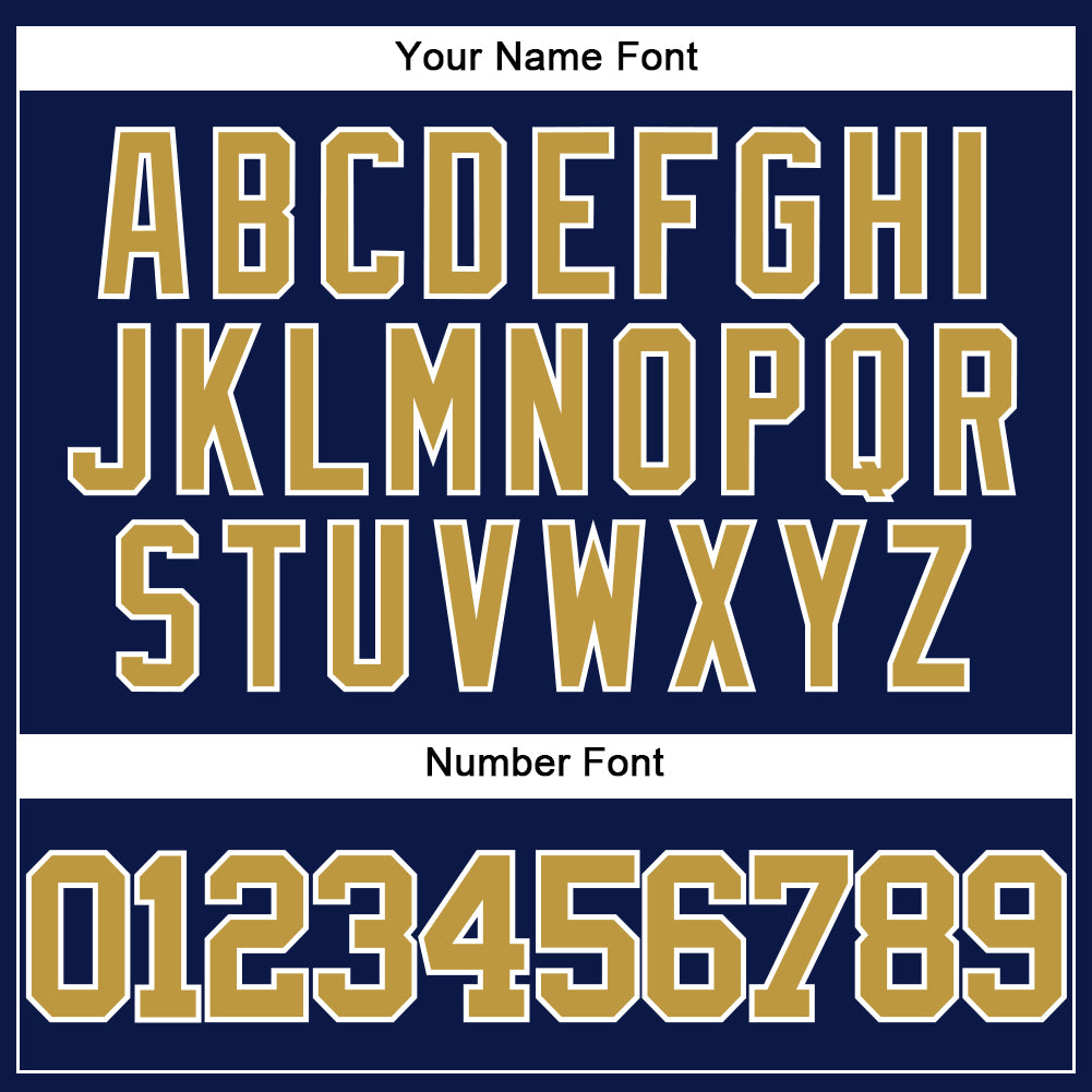 Custom Navy Old Gold-White Authentic Baseball Jersey baseball jersey product view 5