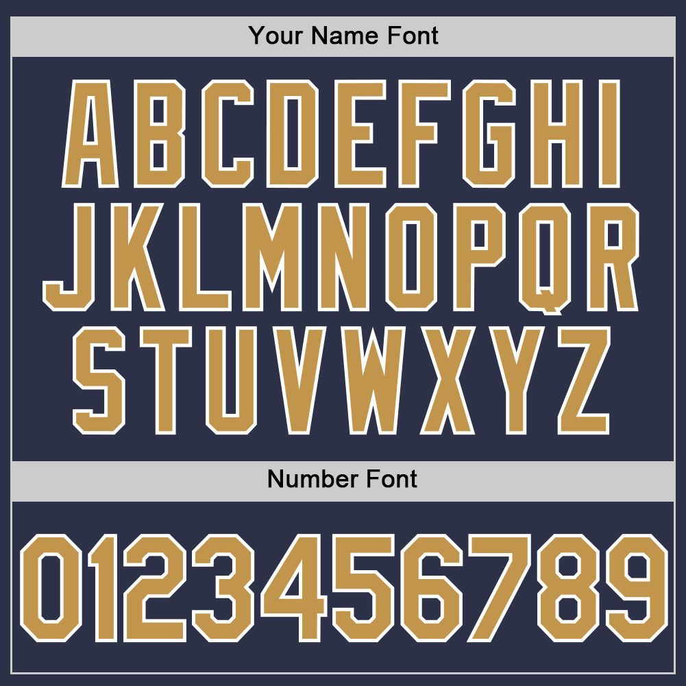 Custom Navy Old Gold-White Authentic Throwback Baseball Jersey baseball jersey product view 5