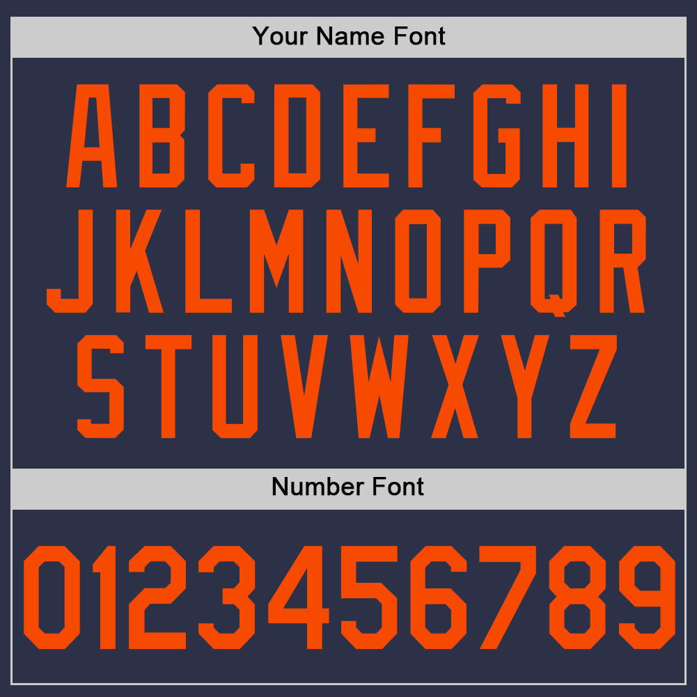 Custom Navy Orange-Blue Authentic Throwback Baseball Jersey baseball jersey product view 5