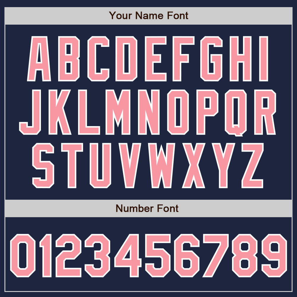 Custom Navy Medium Pink-White Authentic Baseball Jersey baseball jersey product view 5