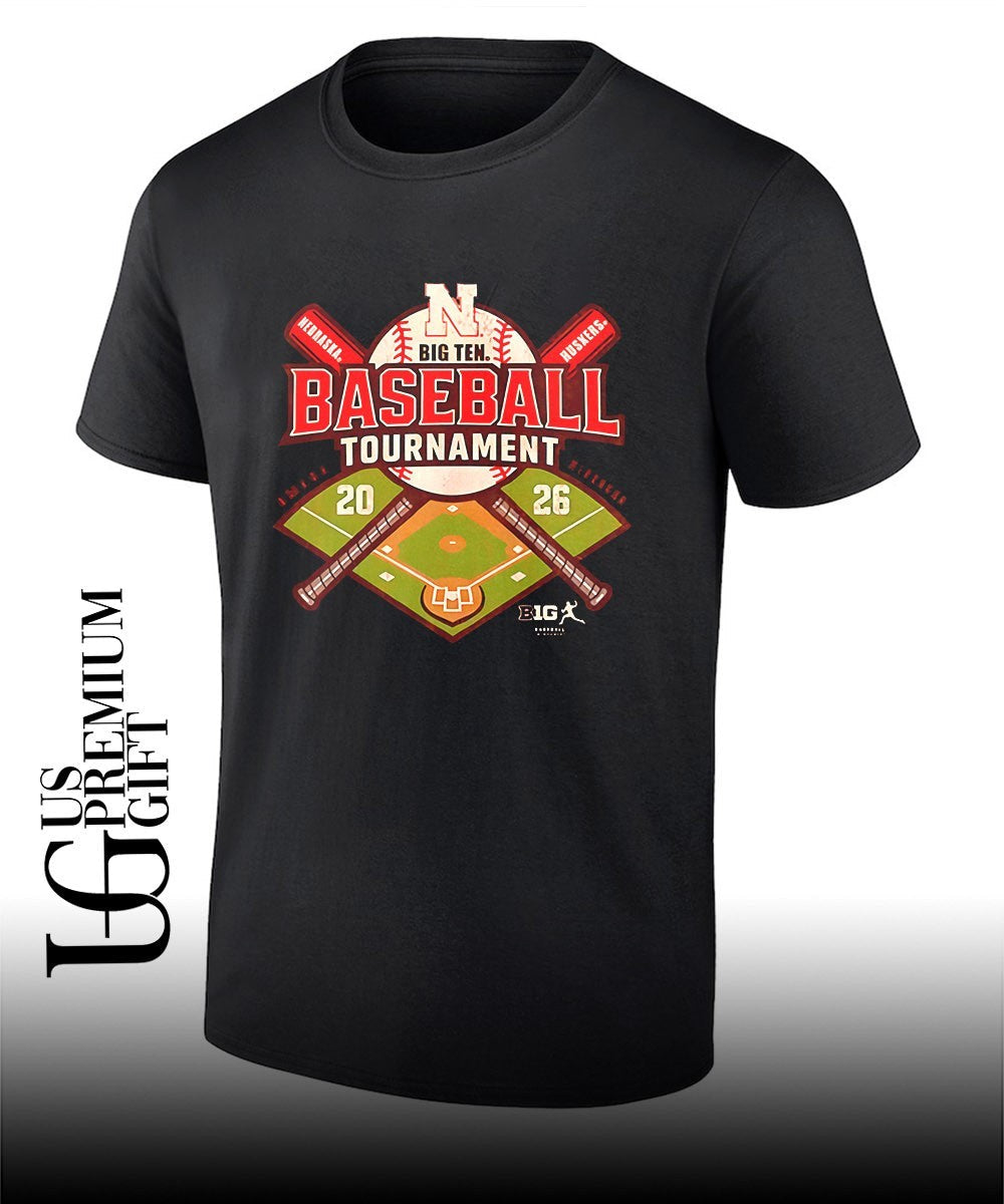 Nebraska Cornhuskers Red 2026 Big Ten Baseball Tournament Participant shirt Unisex T-shirt, Sweatshirt, Hoodie, Long Sleeve Tee - T-Shirt, Sweatshirt, Hoodie