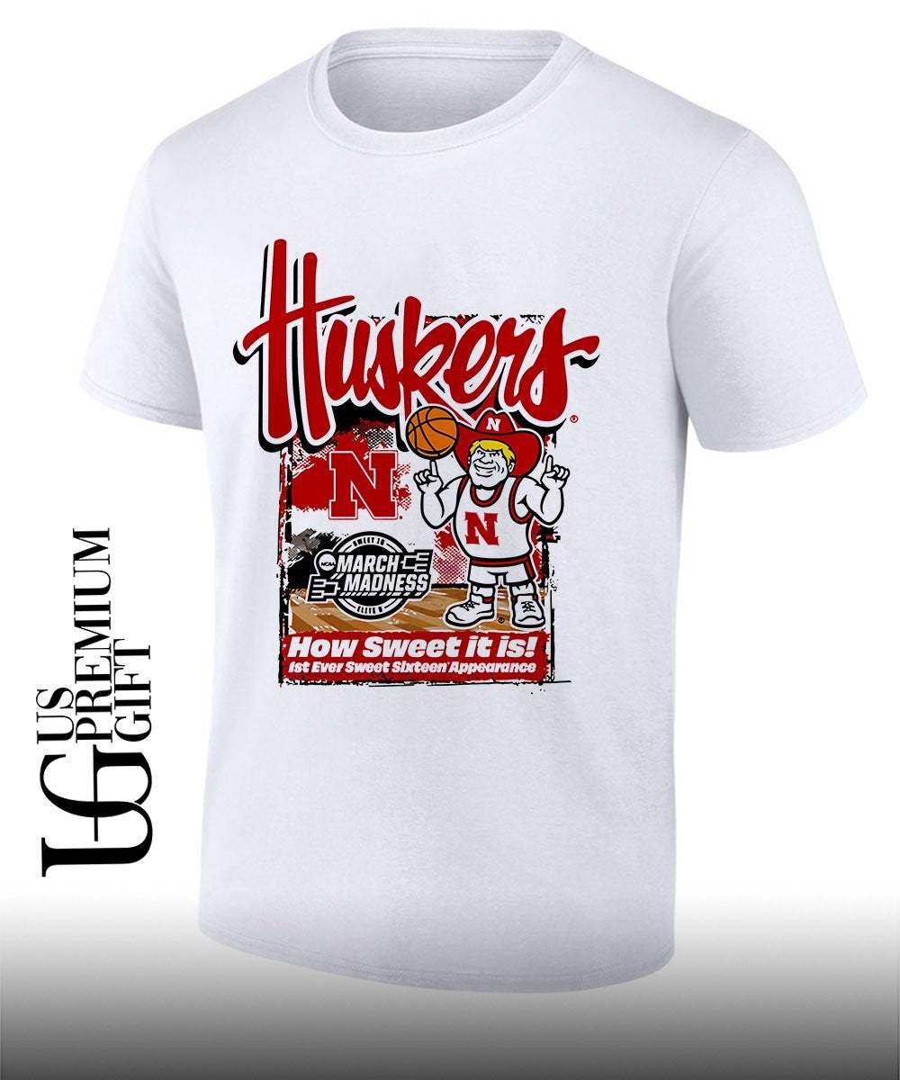 Nebraska Huskers 2026 NCAA March Madness First Ever Sweet 16 How Sweet It Is shirt Unisex T-shirt, Sweatshirt, Hoodie, Long Sleeve Tee - T-Shirt, Sweatshirt, Hoodie