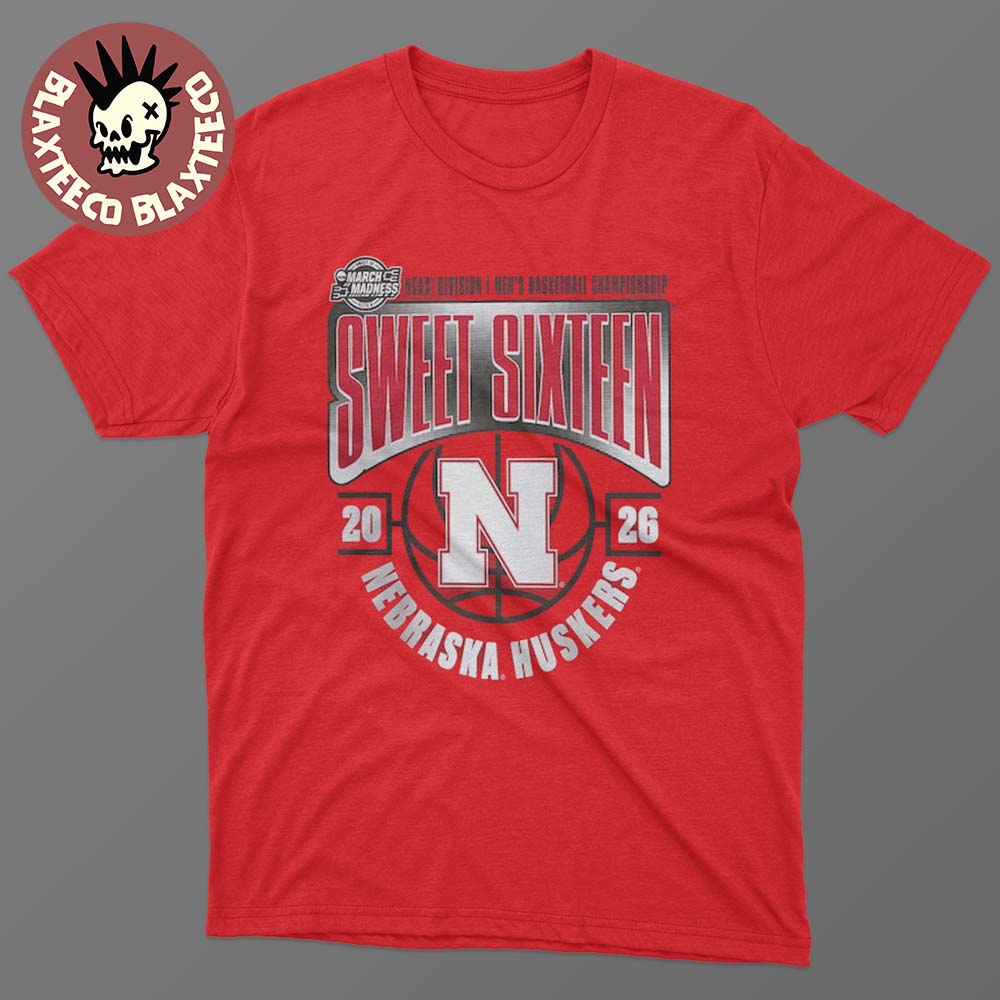 Nebraska Huskers Mens Basketball 2026 NCAA March Madness Sweet 16 T-Shirt Unisex T-shirt, Sweatshirt, Hoodie, Long Sleeve Tee - T-Shirt, Sweatshirt, Hoodie