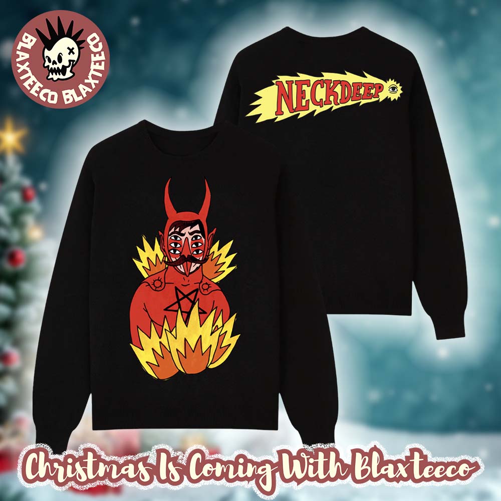 Neck Deep LNOTGY 10 Year Merch Collection Custom LNOTGY Devil Jumper Sweater Unisex T-shirt, Sweatshirt, Hoodie, Long Sleeve Tee - T-Shirt, Sweatshirt, Hoodie