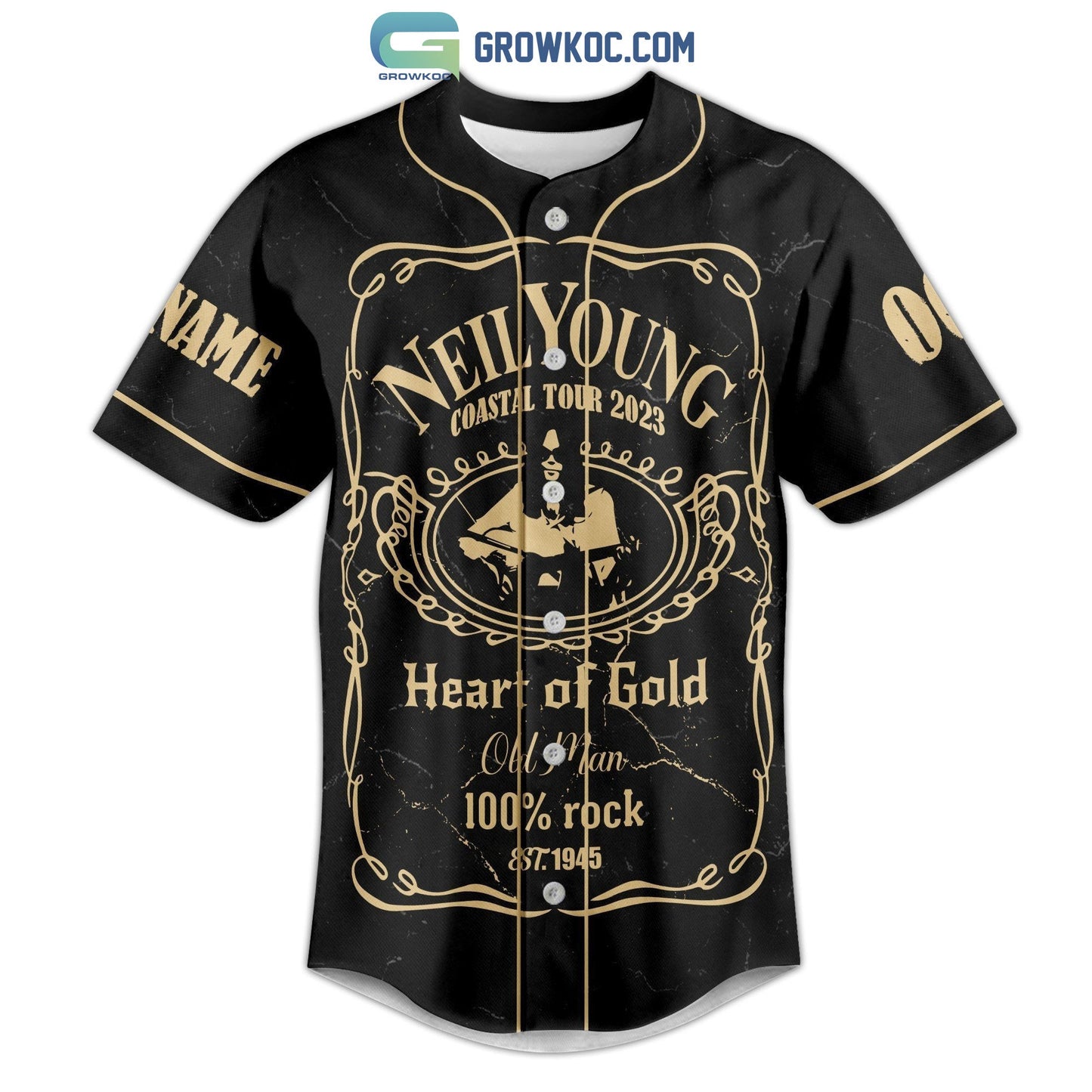 Neil Young Coastal Tour 2023 Keep On Rockin In The Free World Personalized Baseball Jersey baseball jersey product view 2