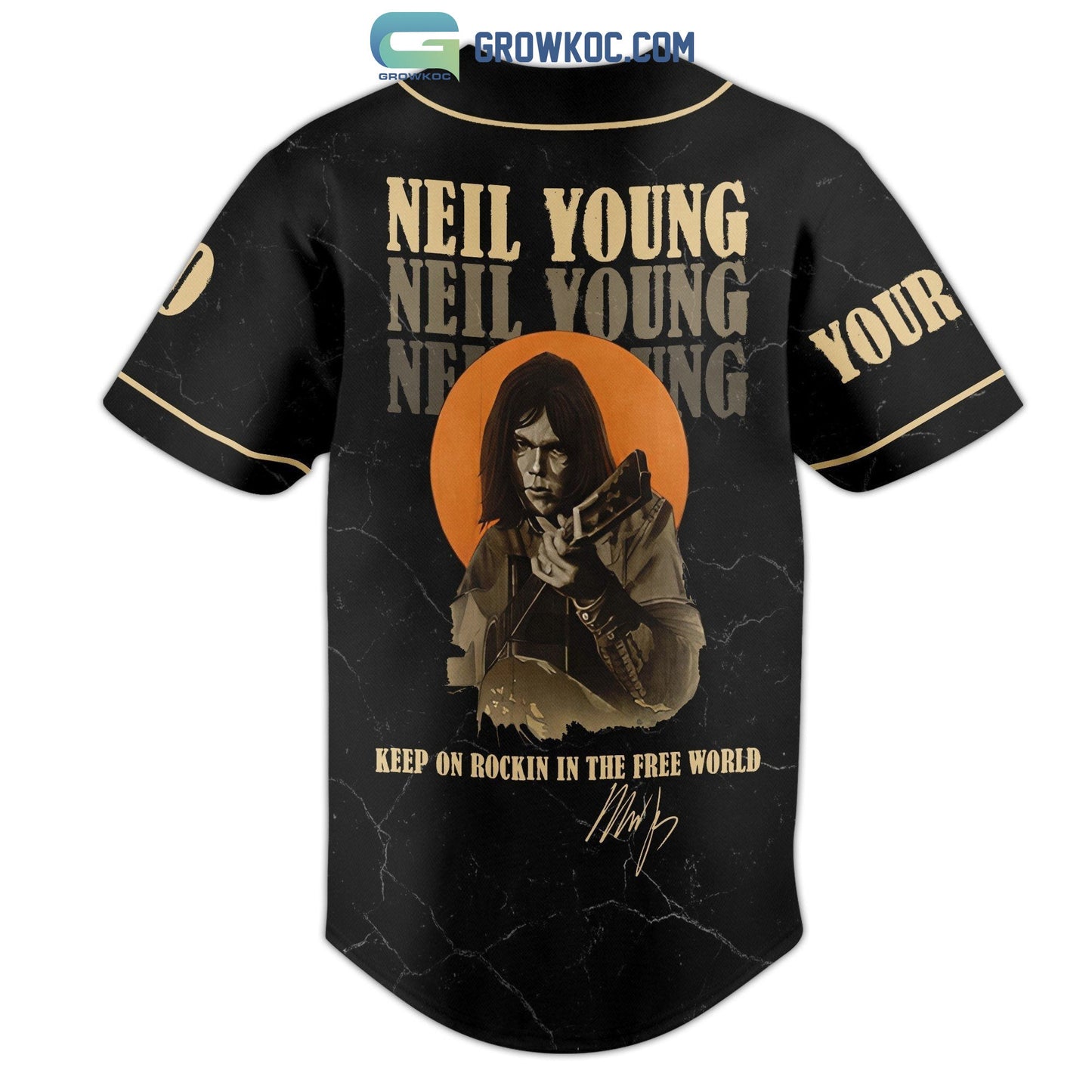 Neil Young Coastal Tour 2023 Keep On Rockin In The Free World Personalized Baseball Jersey baseball jersey product view 3