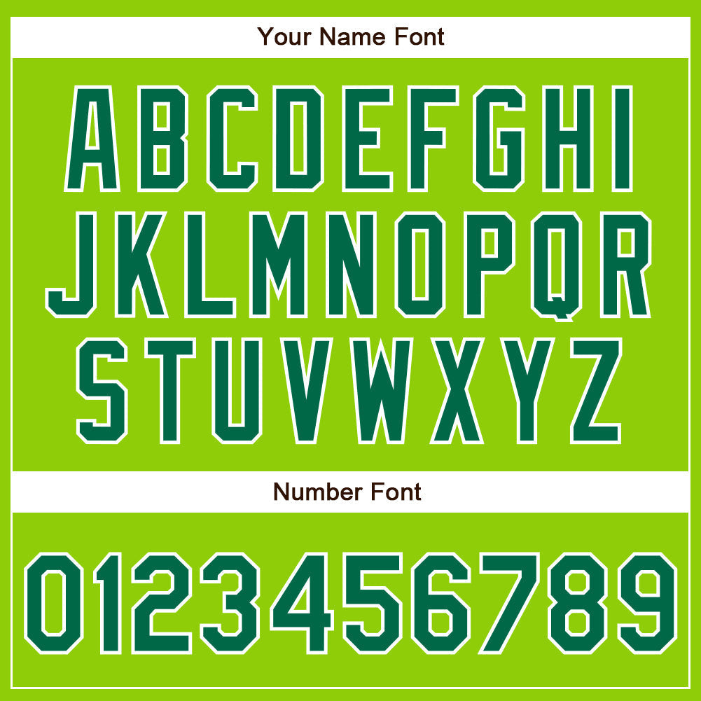 Custom Neon Green Kelly Green-White Authentic Baseball Jersey baseball jersey product view 5