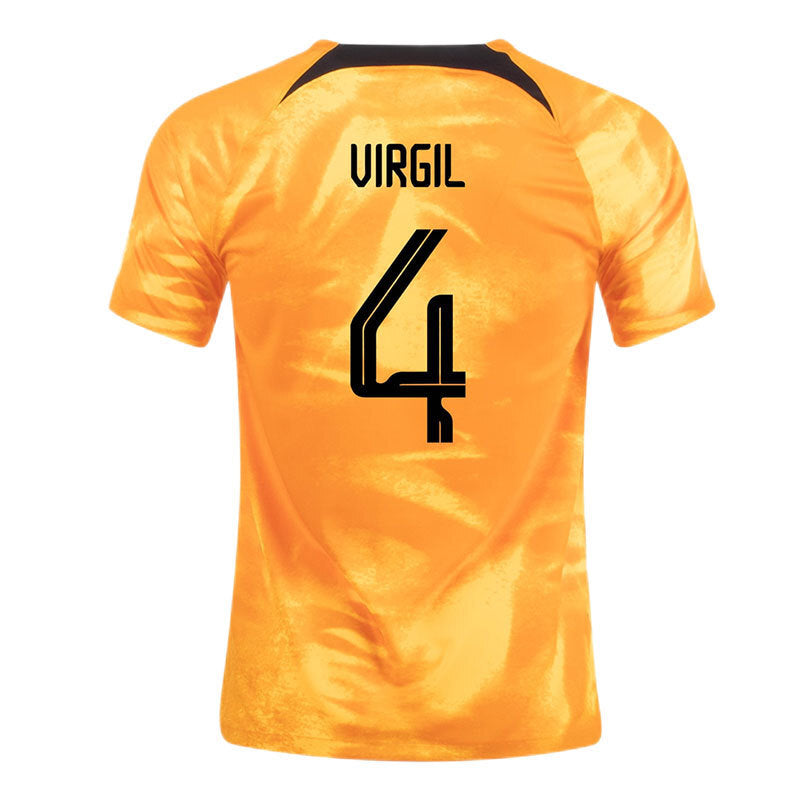 Netherlands 4 VIRGIL Home Soccer Jersey sports jersey product view 1