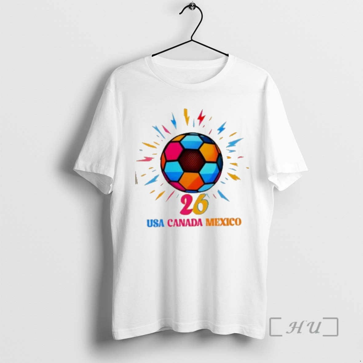 New Colorful Soccer Ball Usa Canada Mexico 2026 - T-Shirt, Sweatshirt, Hoodie