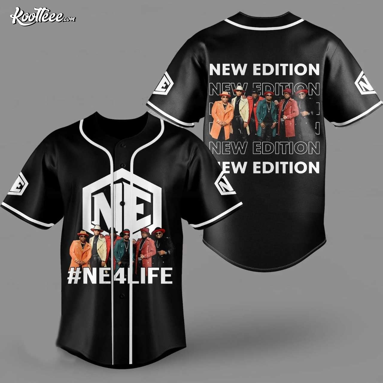 New Edition NE Band Baseball Jersey baseball jersey product view 1