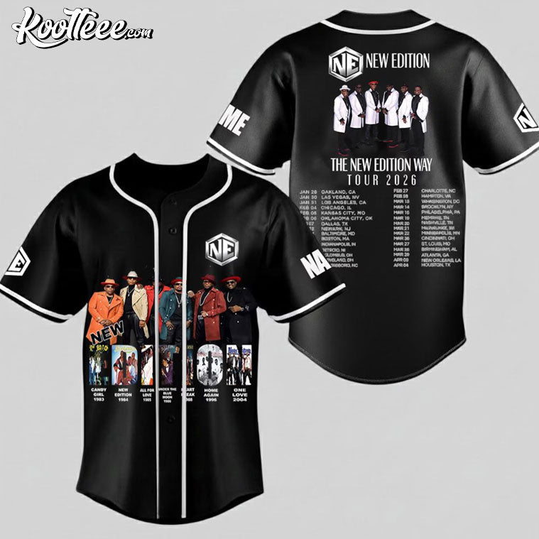 New Edition Way Tour 2026 Personalized Baseball Jersey baseball jersey product view 1
