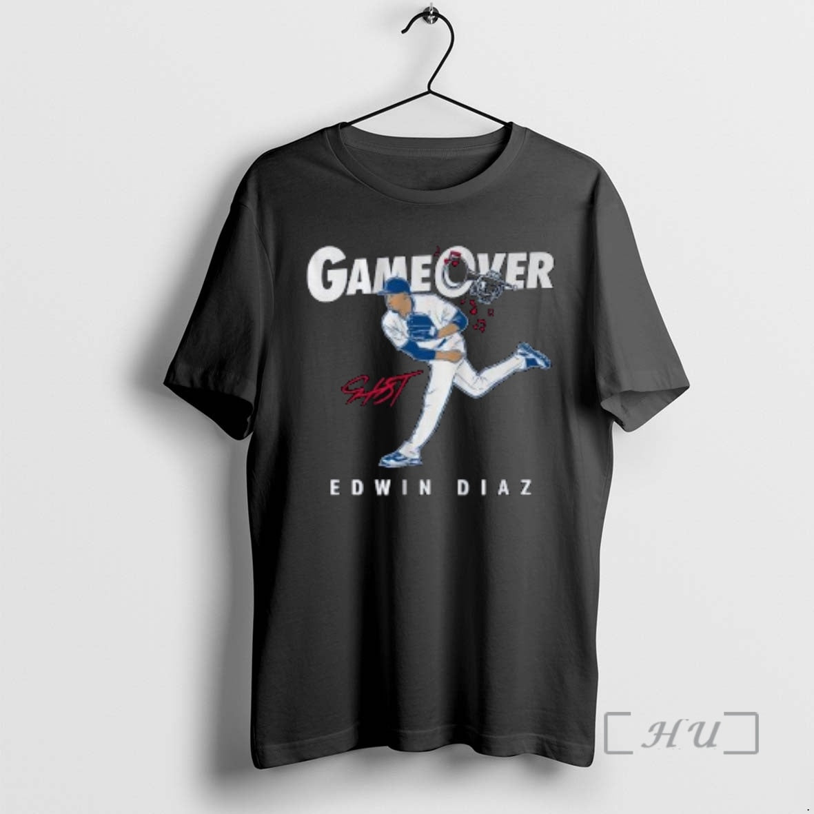 New Edwin Diaz Game Over Los Angeles Signature Circle Black - T-Shirt, Sweatshirt, Hoodie