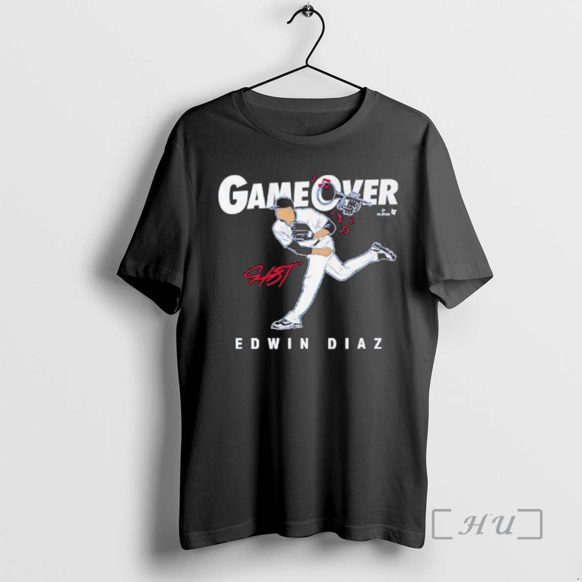 New Edwin Diaz Game Over Los Angeles Signature - T-Shirt, Sweatshirt, Hoodie