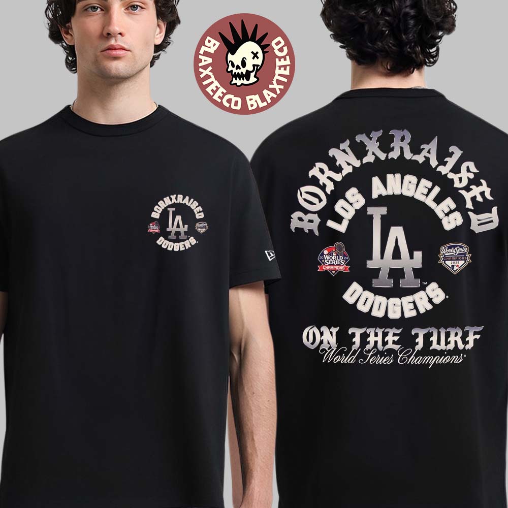 New Era Los Angeles Dodgers X Born x Raised On The Turf T-Shirt Unisex T-shirt, Sweatshirt, Hoodie, Long Sleeve Tee - T-Shirt, Sweatshirt, Hoodie
