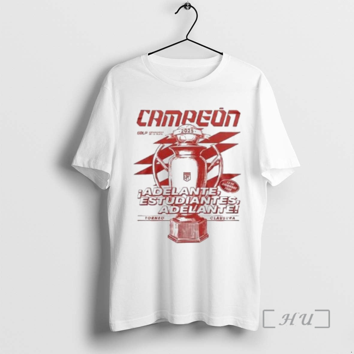 New Estudiantes De La Plata Clausura Champions 2025 Circle White - T-Shirt, Sweatshirt, Hoodie