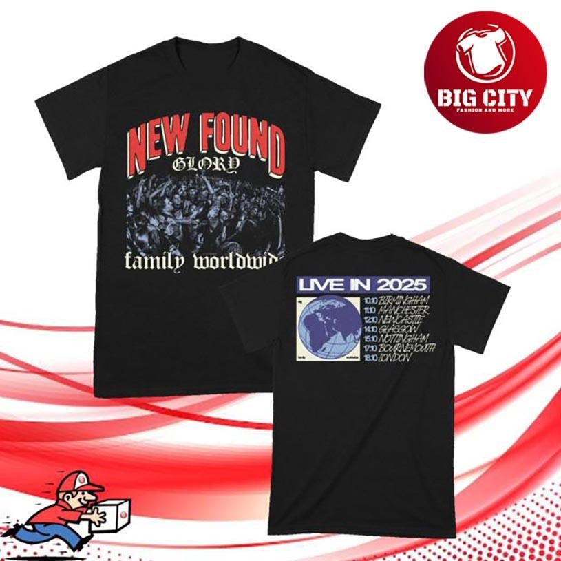 New Found Glory Stuff Family Tour 2025 Two Sided Shirt Unisex T-shirt, Sweatshirt, Hoodie, Long Sleeve Tee - T-Shirt, Sweatshirt, Hoodie