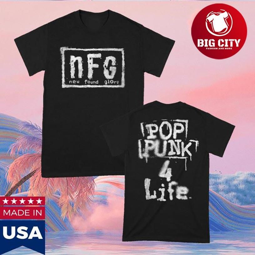 New Found Glory Stuff Pop Punk 4 Life Two Sided Shirt Unisex T-shirt, Sweatshirt, Hoodie, Long Sleeve Tee - T-Shirt, Sweatshirt, Hoodie