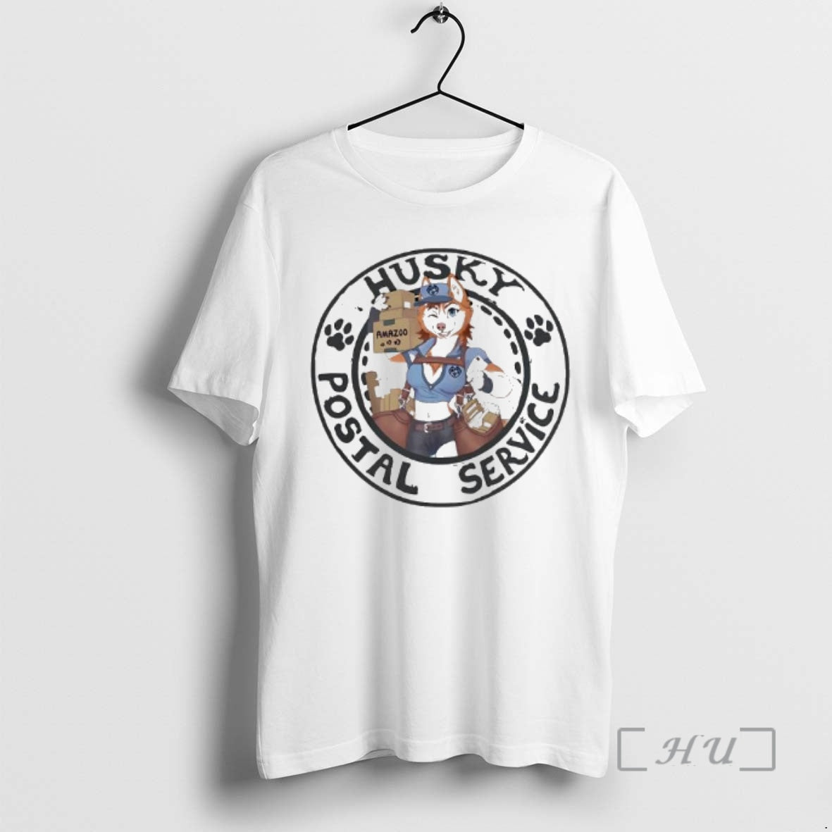 New Husky Postal Service Wolf Character Graphic - T-Shirt, Sweatshirt, Hoodie