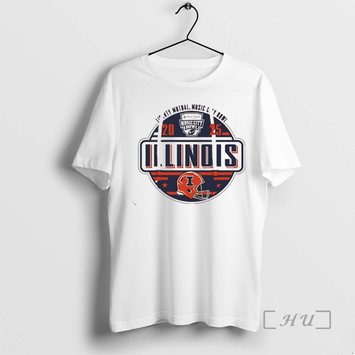 New Illinois Football 2025 Music City Bowl Logo Christmas - T-Shirt, Sweatshirt, Hoodie